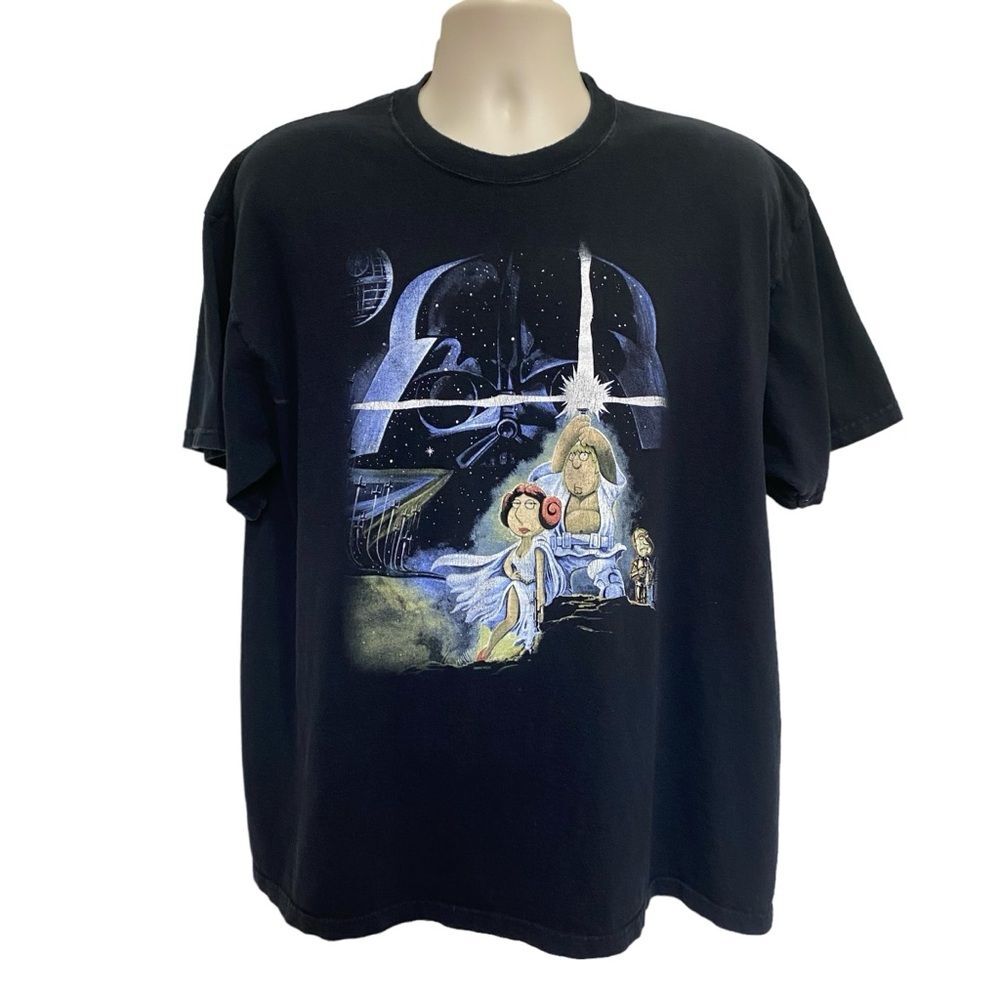 Family Guy Star Wars Darth Vader Tee Shirt Black 2007 Promo Sz XL